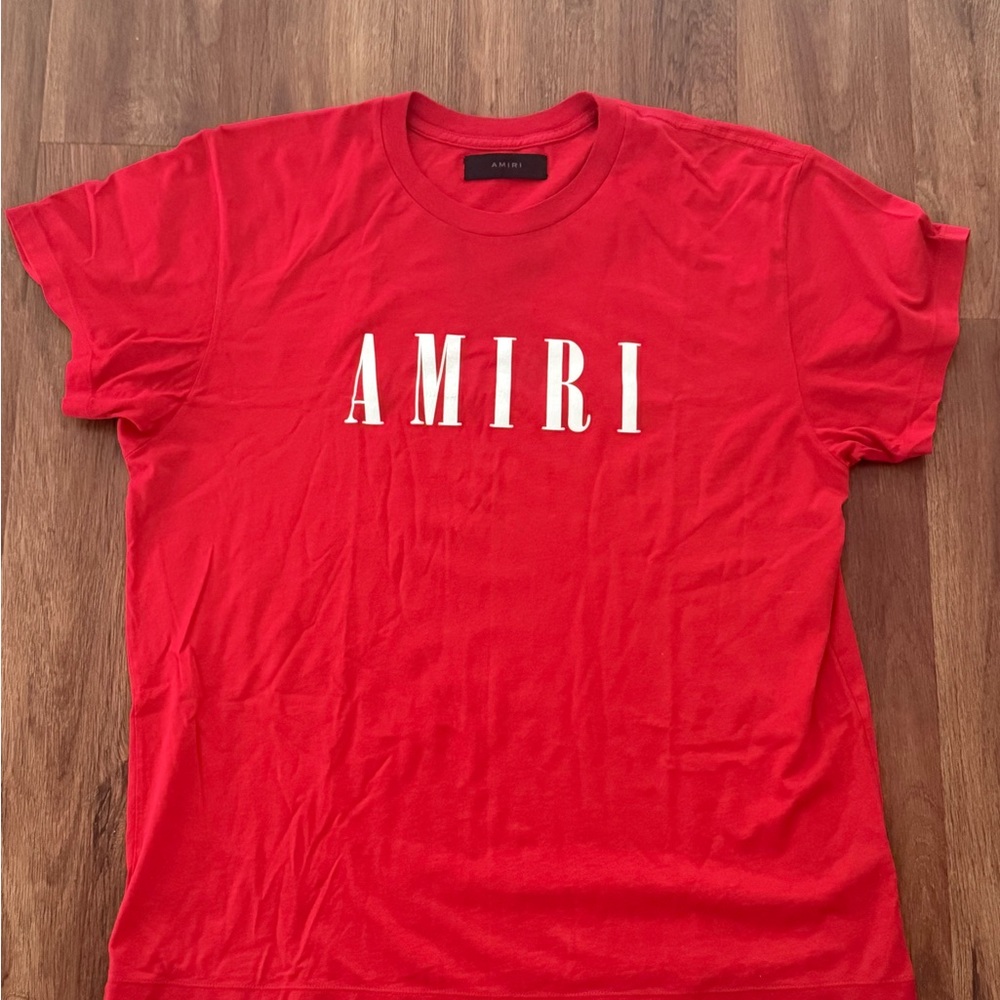 AMIRI Logo Red Short Sleeve Tee